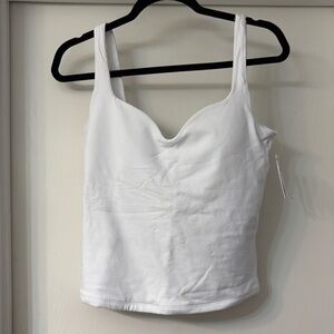 Abercrombie & Fitch white built in bra tank size large